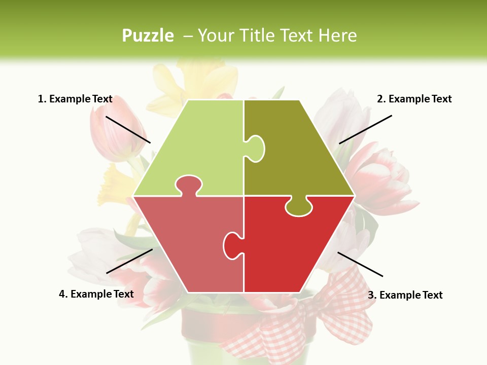 Green Close Up Isolated PowerPoint Template