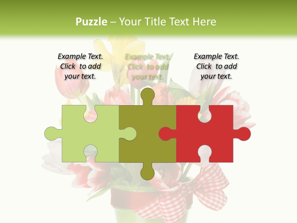 Green Close Up Isolated PowerPoint Template