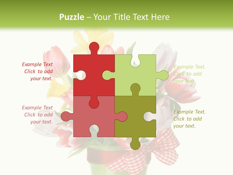 Green Close Up Isolated PowerPoint Template