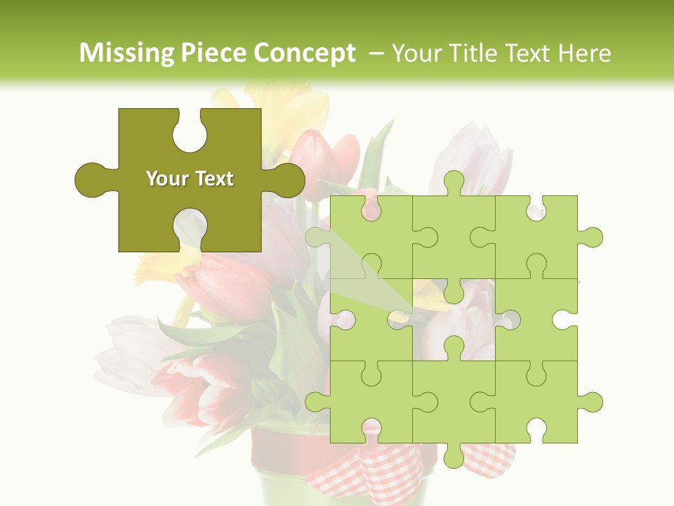 Green Close Up Isolated PowerPoint Template