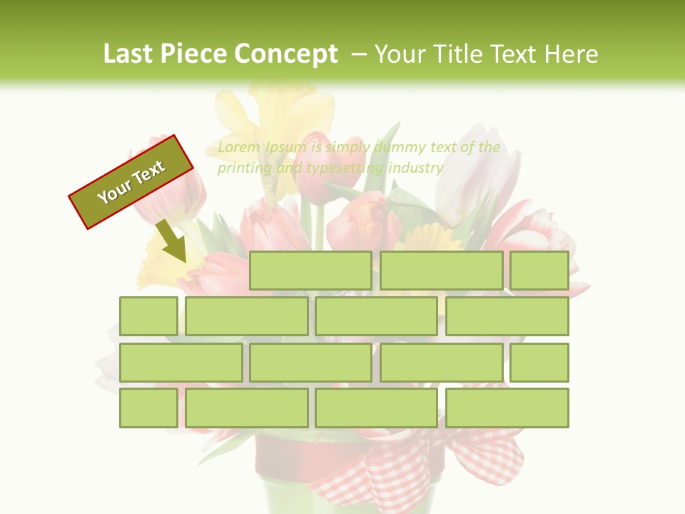 Green Close Up Isolated PowerPoint Template