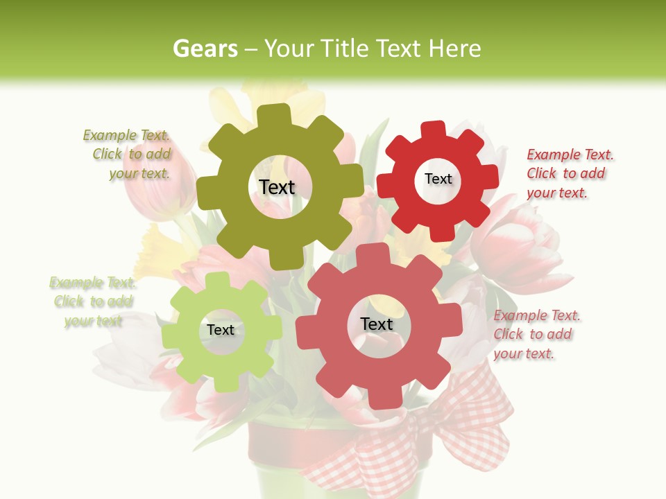 Green Close Up Isolated PowerPoint Template