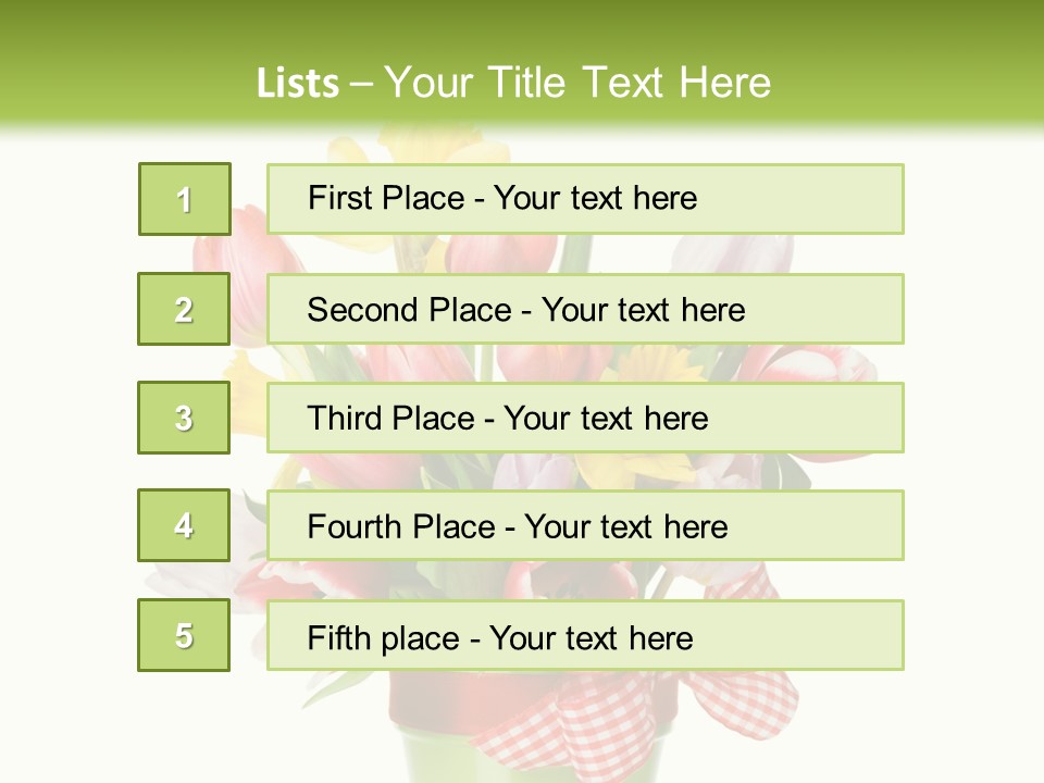 Green Close Up Isolated PowerPoint Template