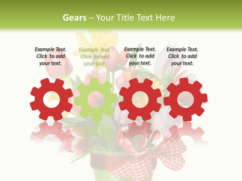 Green Close Up Isolated PowerPoint Template