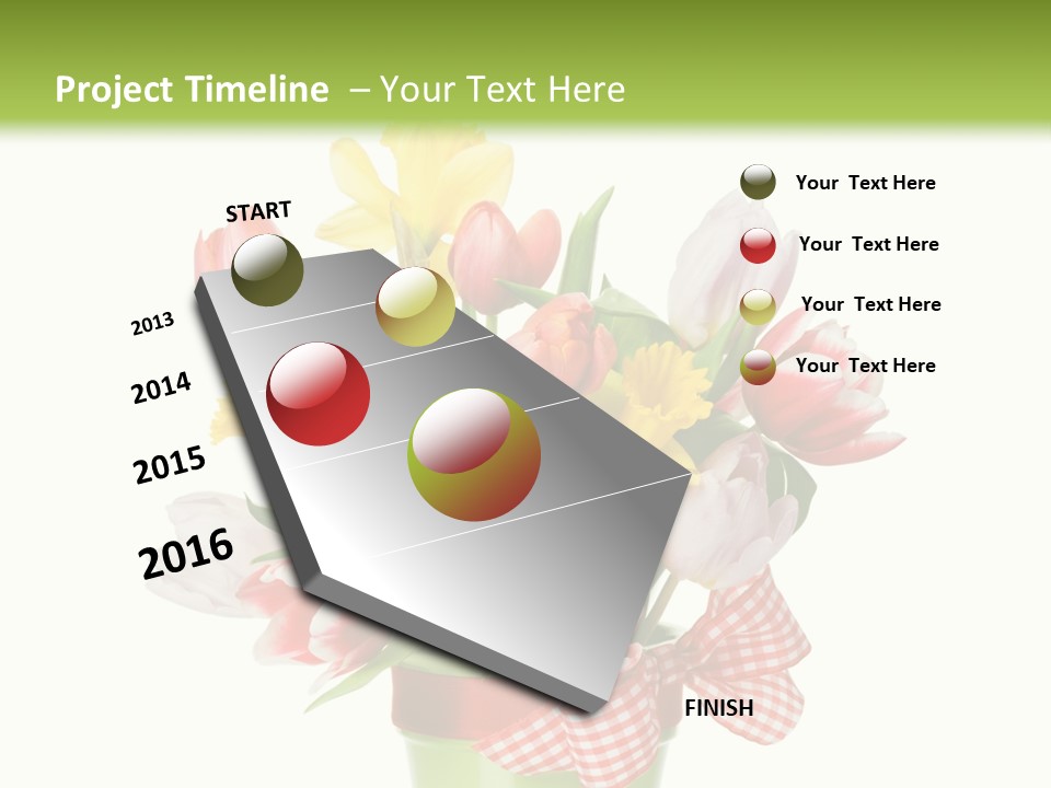 Green Close Up Isolated PowerPoint Template