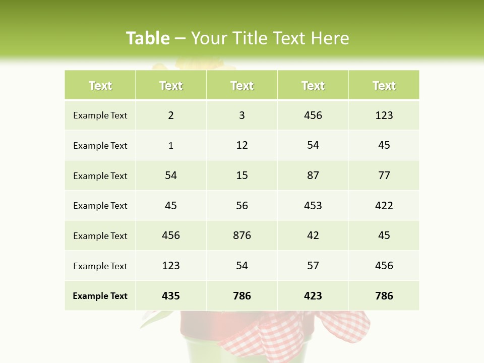 Green Close Up Isolated PowerPoint Template