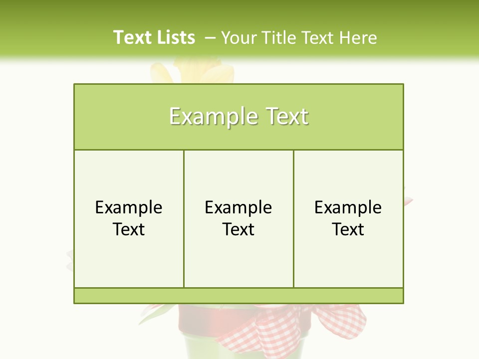 Green Close Up Isolated PowerPoint Template