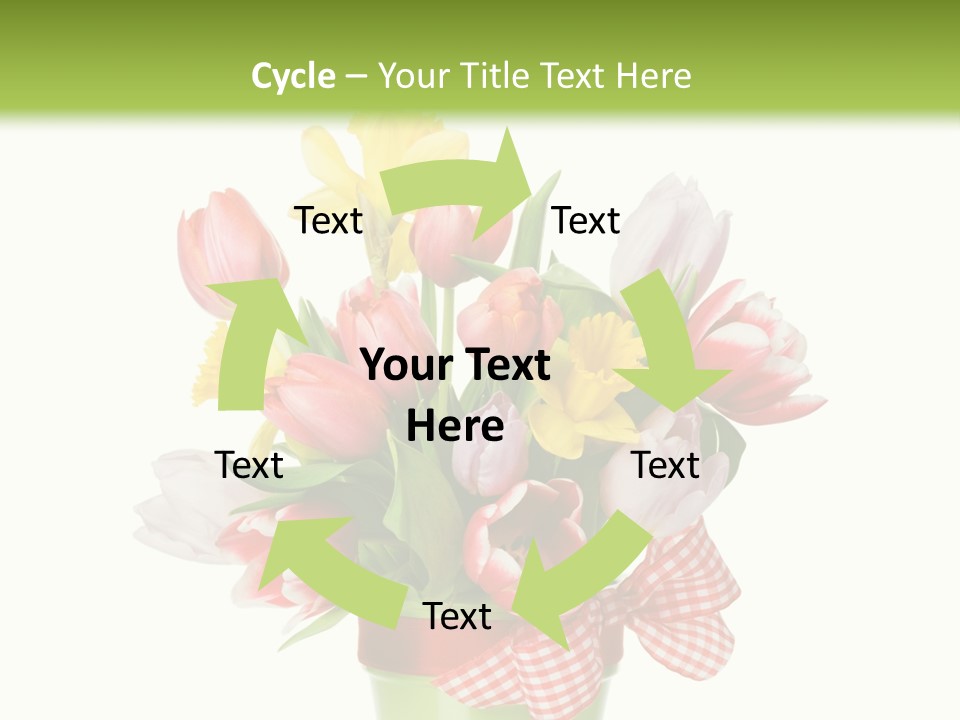 Green Close Up Isolated PowerPoint Template