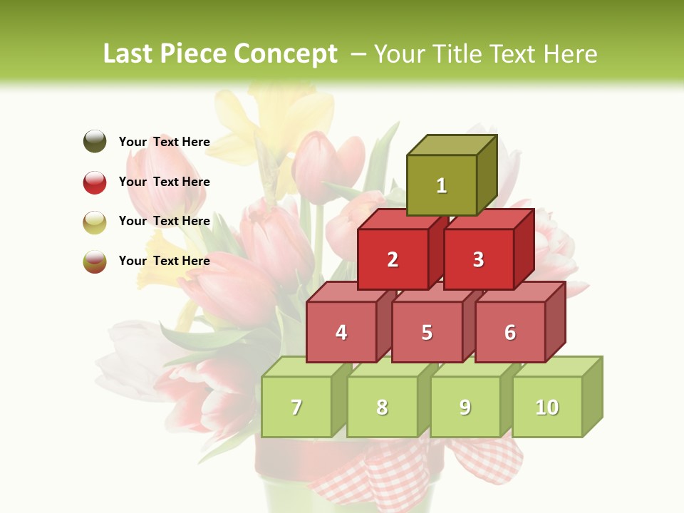 Green Close Up Isolated PowerPoint Template