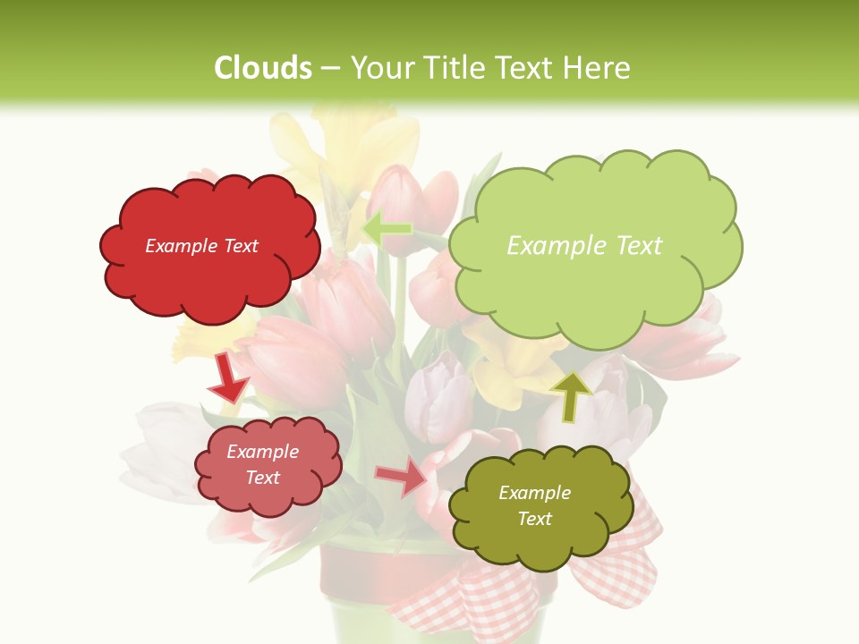 Green Close Up Isolated PowerPoint Template