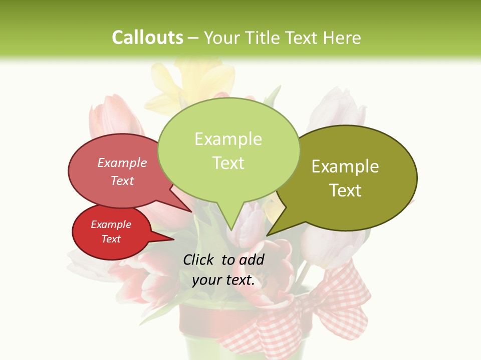 Green Close Up Isolated PowerPoint Template