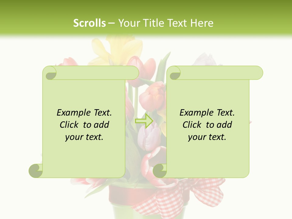 Green Close Up Isolated PowerPoint Template