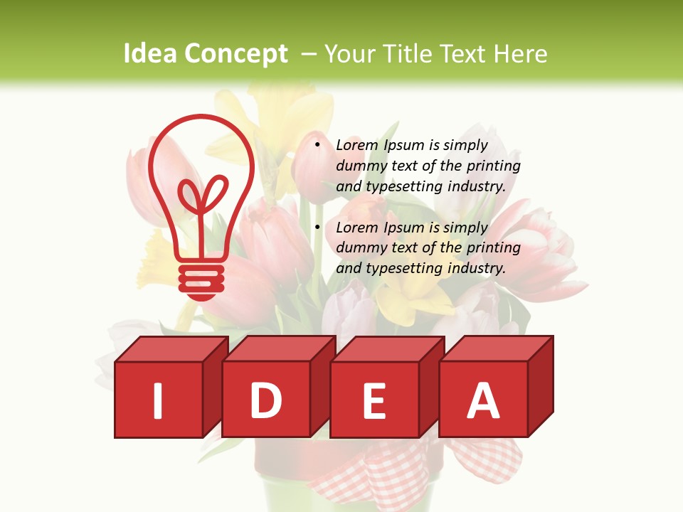 Green Close Up Isolated PowerPoint Template