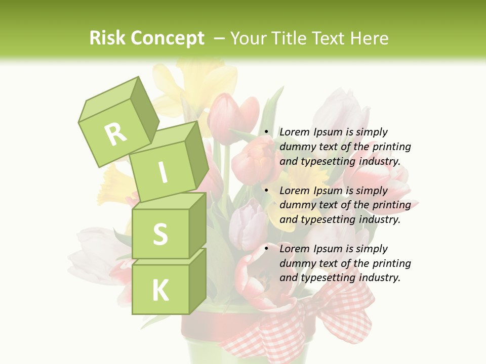 Green Close Up Isolated PowerPoint Template