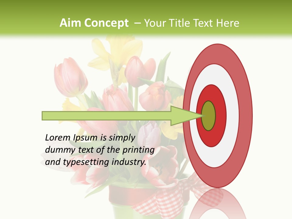 Green Close Up Isolated PowerPoint Template