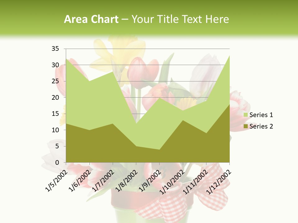Green Close Up Isolated PowerPoint Template