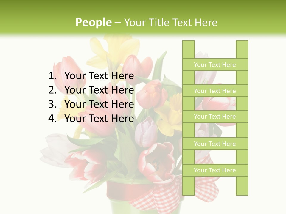 Green Close Up Isolated PowerPoint Template