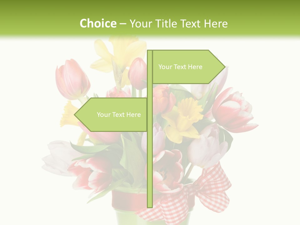 Green Close Up Isolated PowerPoint Template