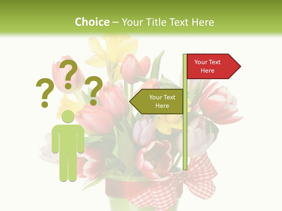 Green Close Up Isolated PowerPoint Template