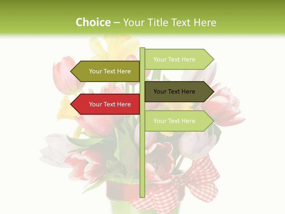 Green Close Up Isolated PowerPoint Template