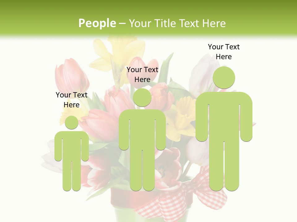 Green Close Up Isolated PowerPoint Template