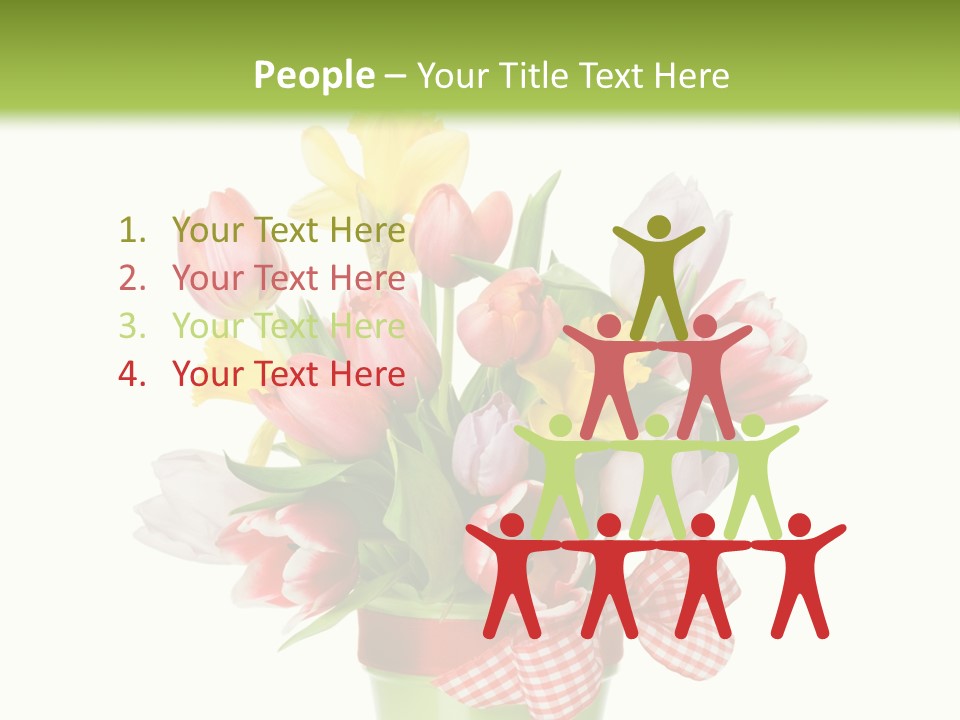 Green Close Up Isolated PowerPoint Template