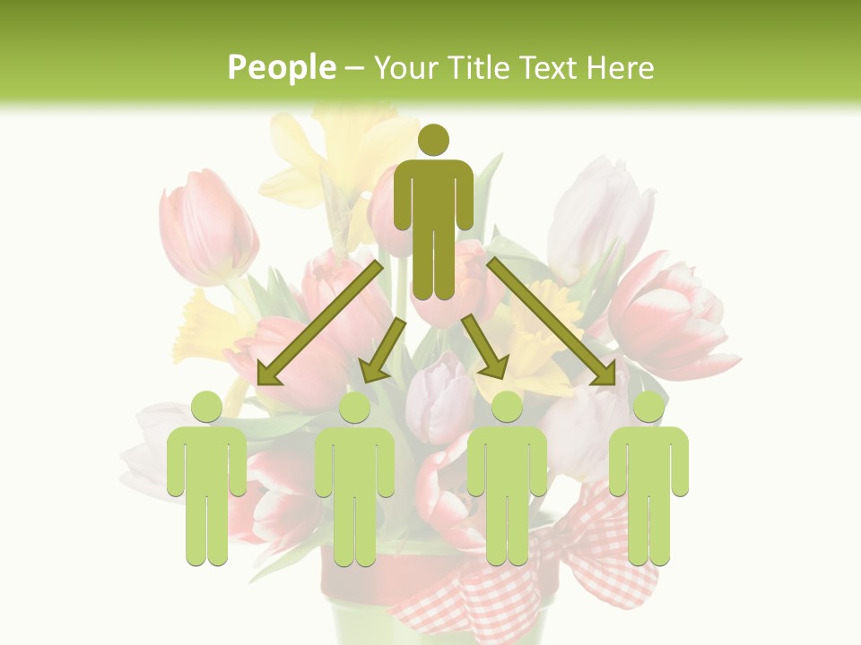 Green Close Up Isolated PowerPoint Template