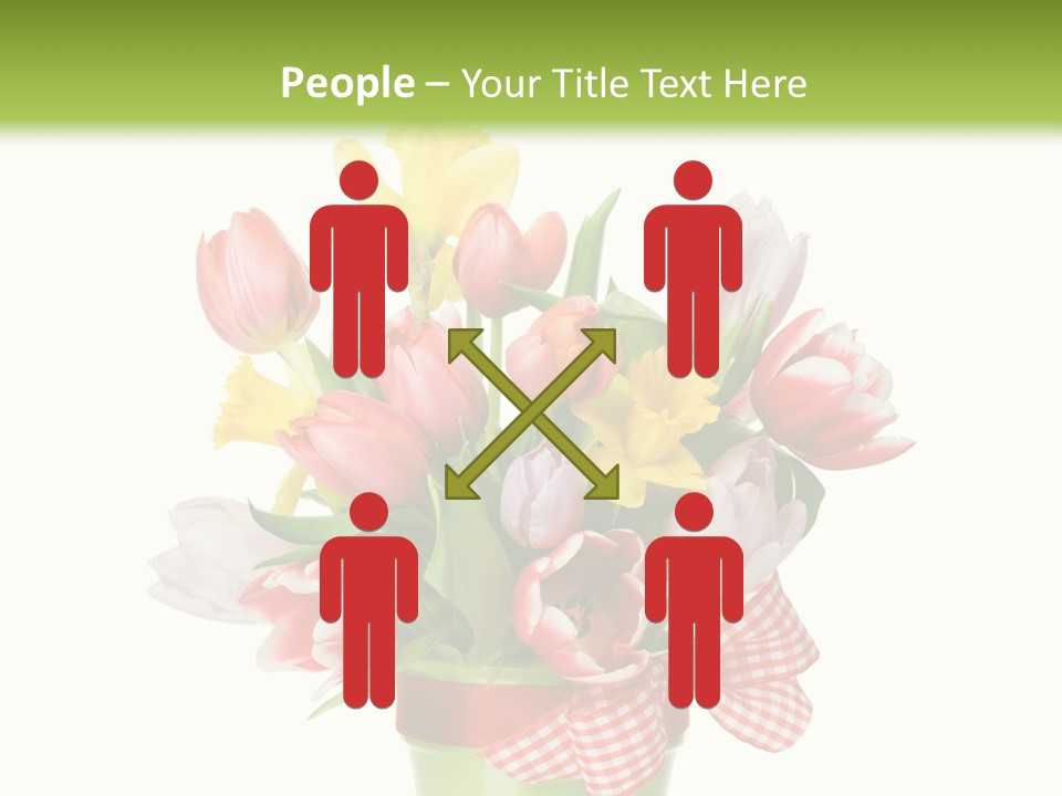 Green Close Up Isolated PowerPoint Template