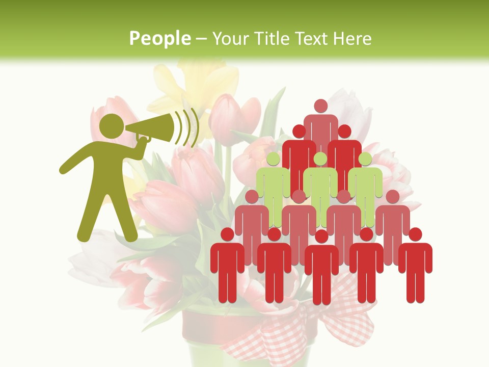 Green Close Up Isolated PowerPoint Template