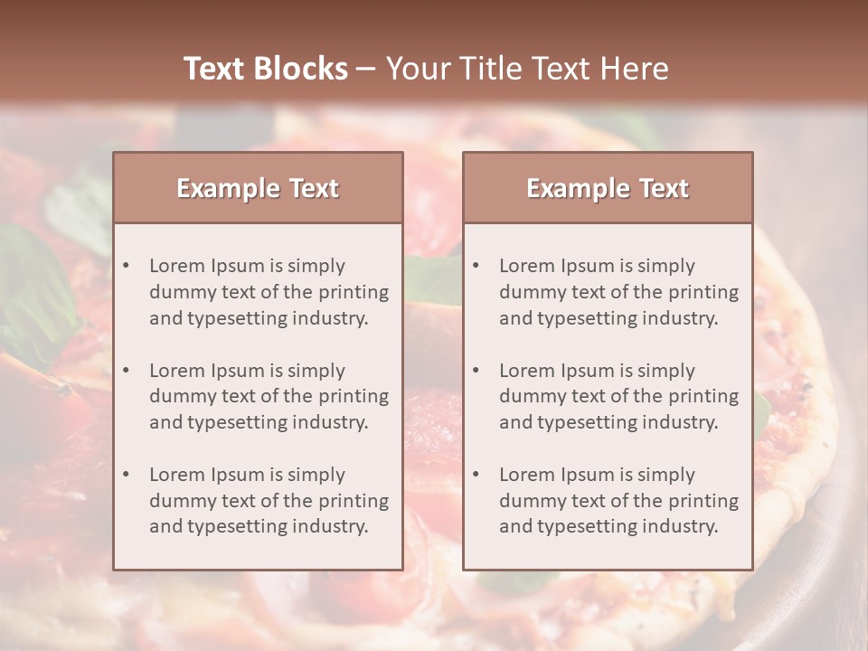 Cheese Pizza Italian Cuisine PowerPoint Template
