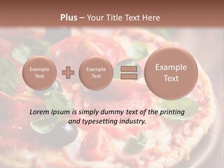 Cheese Pizza Italian Cuisine PowerPoint Template