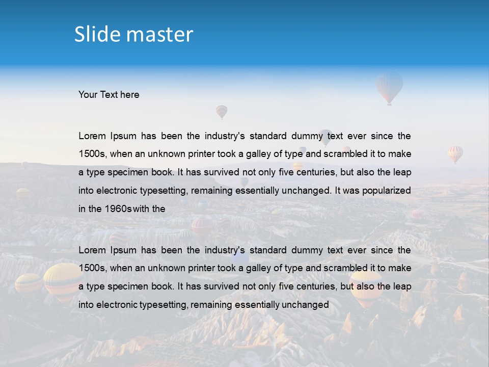 Ballon Landscape Transport PowerPoint Template