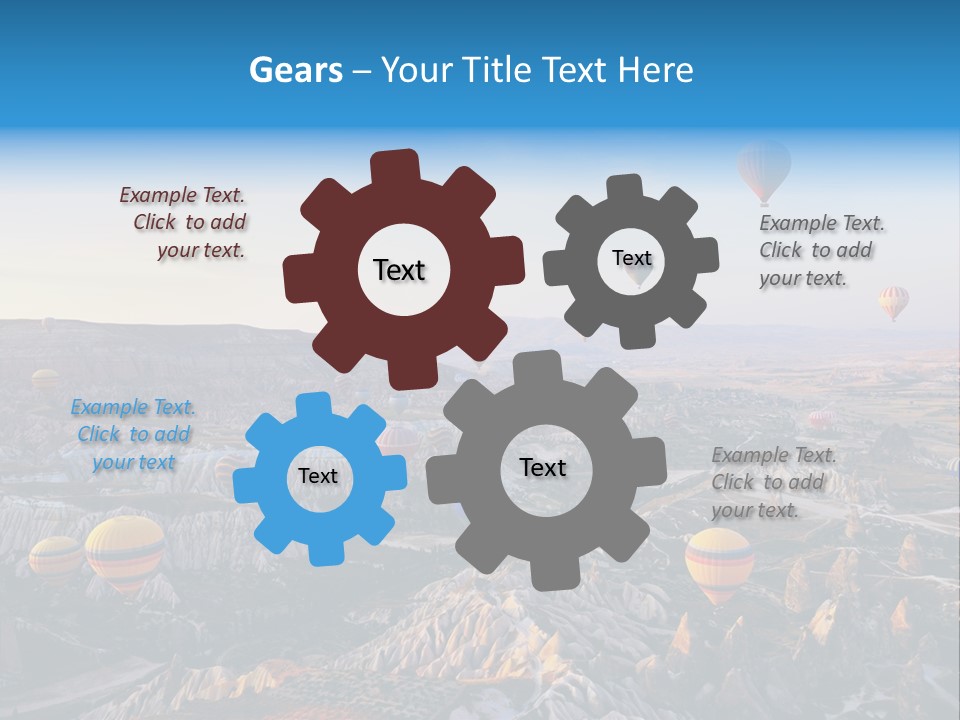 Ballon Landscape Transport PowerPoint Template