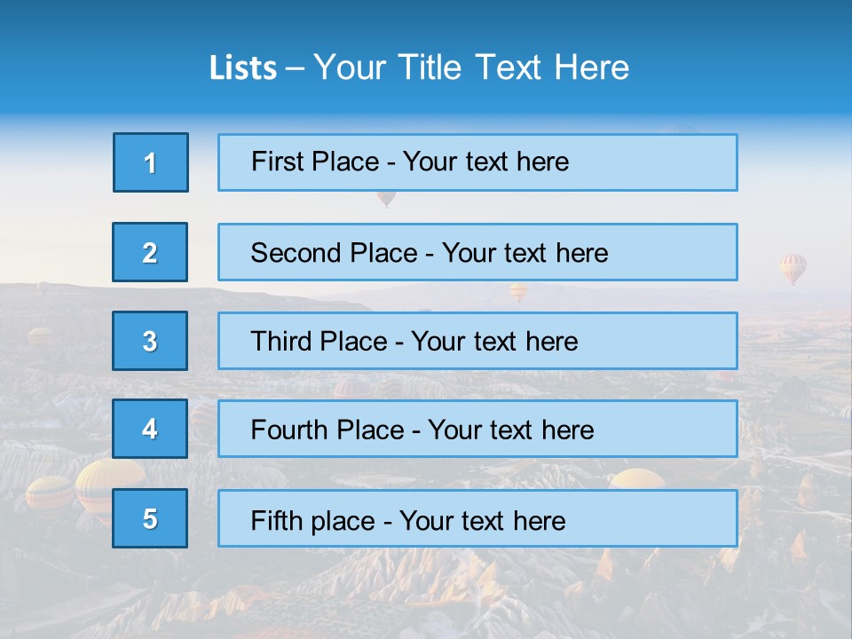 Ballon Landscape Transport PowerPoint Template