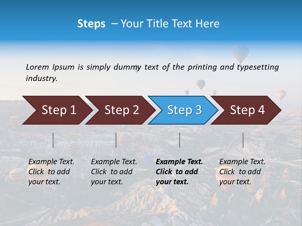 Ballon Landscape Transport PowerPoint Template