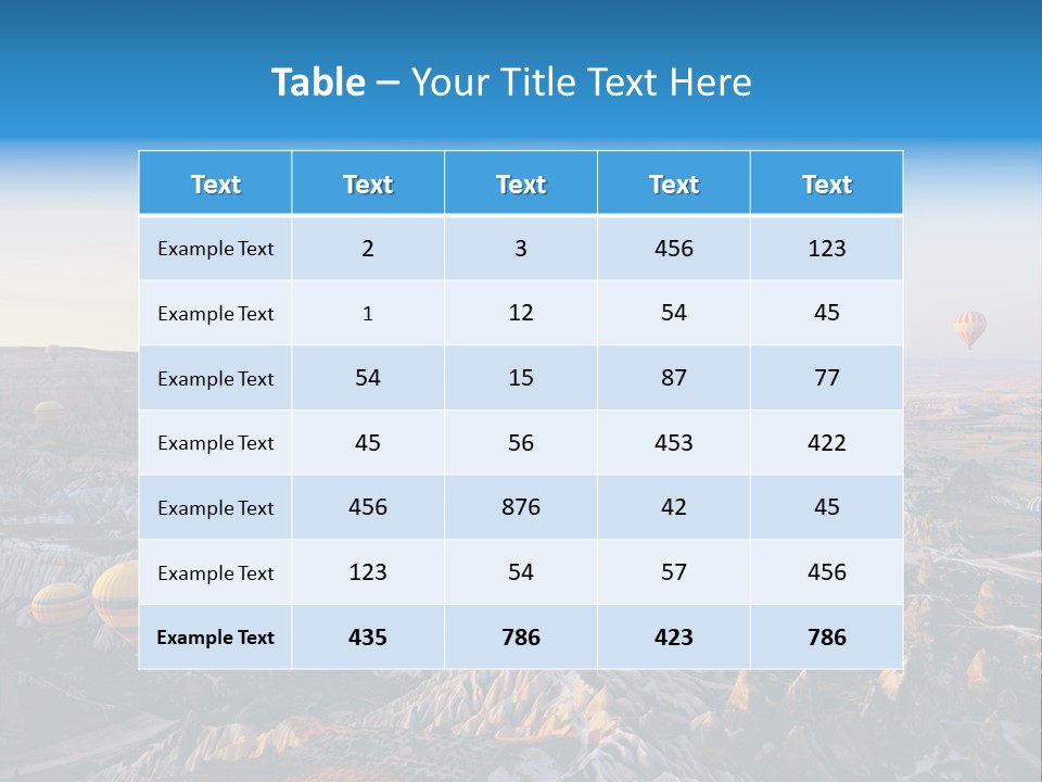 Ballon Landscape Transport PowerPoint Template