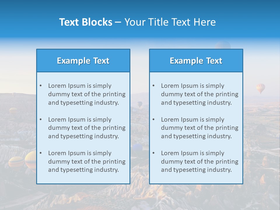 Ballon Landscape Transport PowerPoint Template