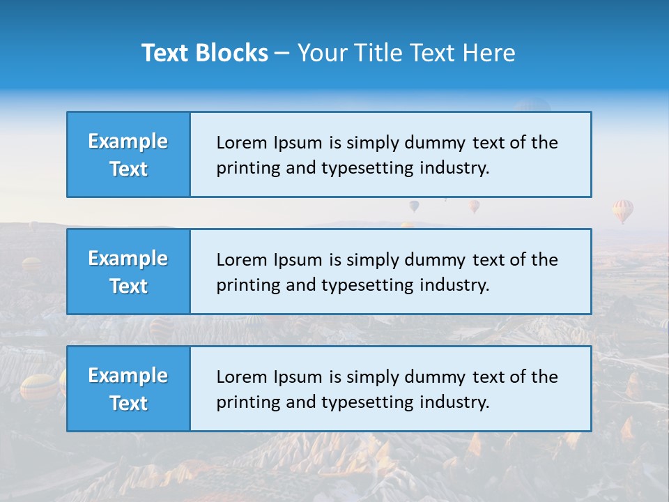 Ballon Landscape Transport PowerPoint Template