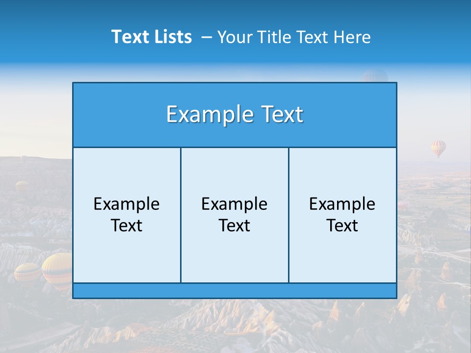 Ballon Landscape Transport PowerPoint Template