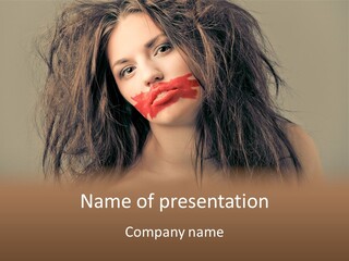 Caucasian Hot Youth PowerPoint Template