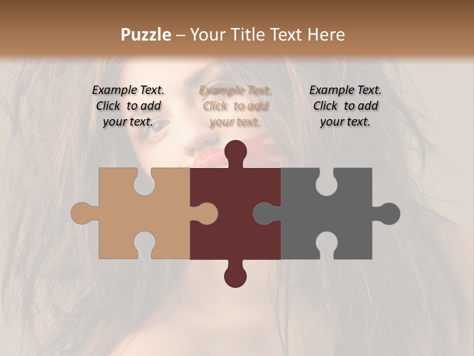 Caucasian Hot Youth PowerPoint Template