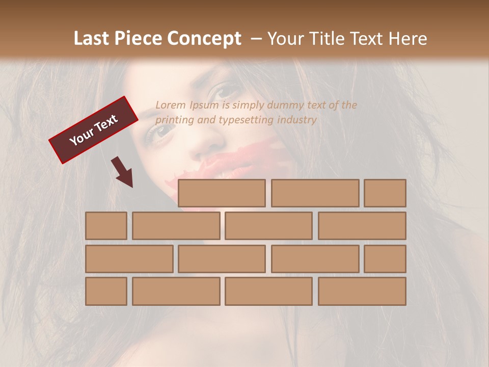 Caucasian Hot Youth PowerPoint Template