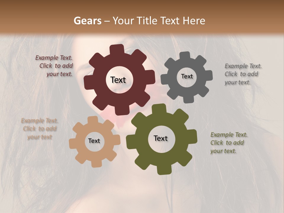 Caucasian Hot Youth PowerPoint Template