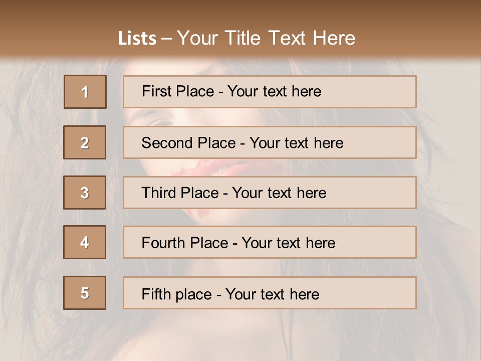 Caucasian Hot Youth PowerPoint Template