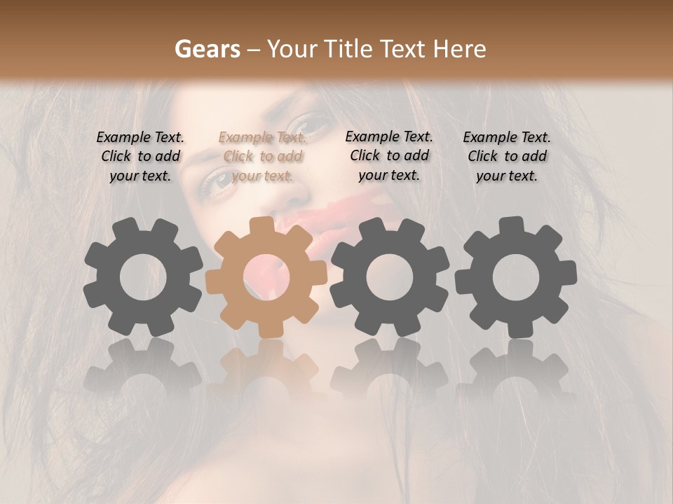 Caucasian Hot Youth PowerPoint Template