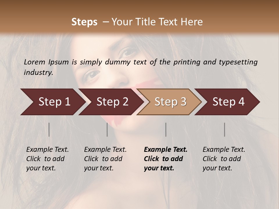 Caucasian Hot Youth PowerPoint Template