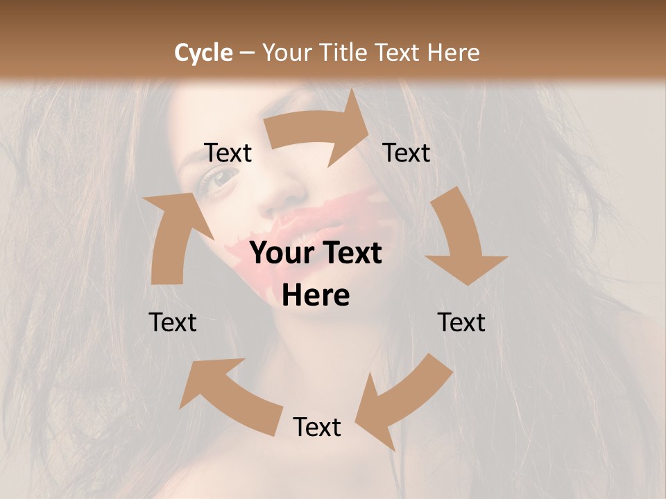 Caucasian Hot Youth PowerPoint Template