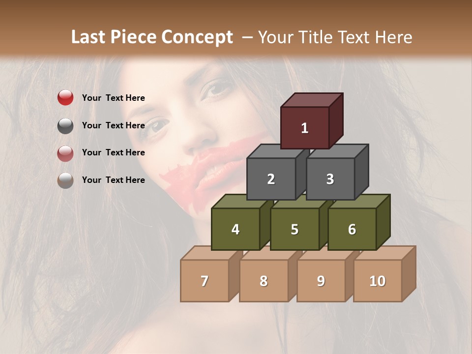 Caucasian Hot Youth PowerPoint Template