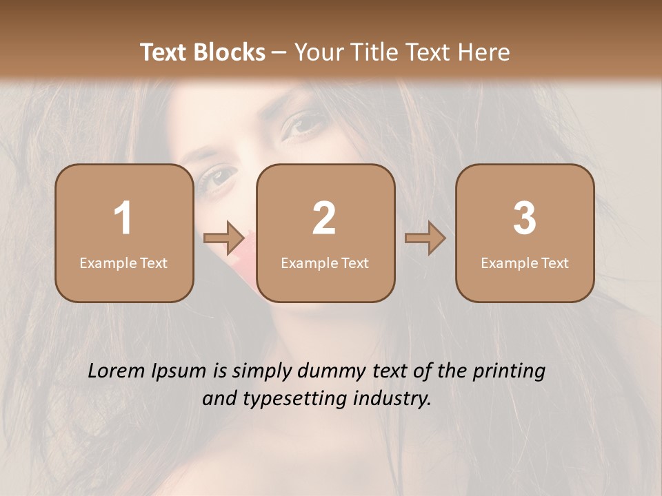 Caucasian Hot Youth PowerPoint Template