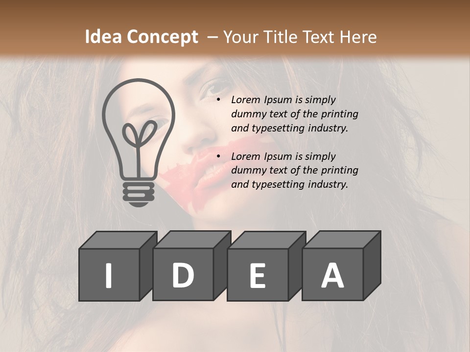 Caucasian Hot Youth PowerPoint Template